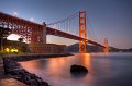 523 - golden gate br at dusk - MILLER MARY - united states of america